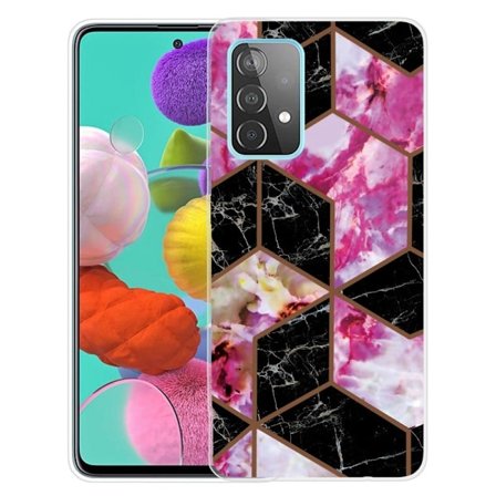 Marmormotiv Samsung Galaxy A23 skal - Svart Och Rosa Marmor