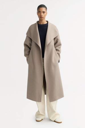Soft Goat - Long coat - Kaschmirjacke - L - Dark Sand