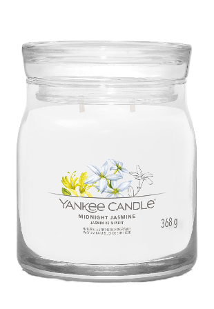 Yankee Candle Signature Medium Jar Midnight Jasmine Ljus & ljusstakar Vit 368 g