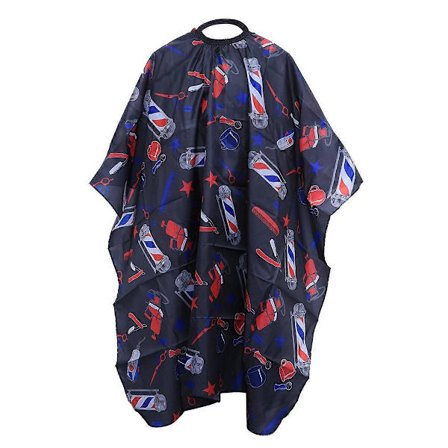 Vanntett ensfarget frisørkappe og forkle for salong, barber og hårstylist (Svart)