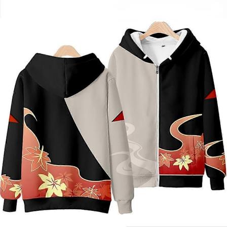 Genshin Impact Kaedehara Kazuha Hupparipaita Anime Genshin Kazuha Cosplay Puku Streetwear Huppari Takki Naiset Miehet-Xin Kazuha Hoodie Jacket Kids 