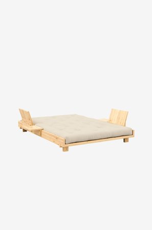 Karup Design - Social Sofabed W. 2 Pcs Back Rests , 2 Pcs Side Tables And Mattress - Gul - Sovesofaer - Fra Homeroom