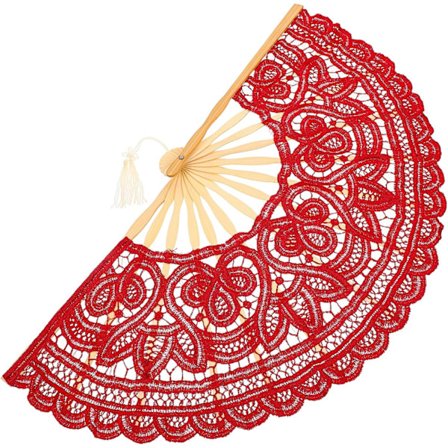 3 stk. Blonder Vifte Håndholdte Vifter Fold Vifte Bryllup Vifter Hvid Hånd Vifte Foldbar Vifter Retro Foldning Hånd Vifte Vintage Vifte Sort Vifte 