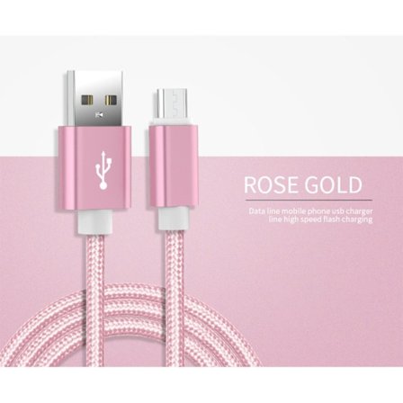 USB-C-johto Type-C latauskaapeli ROSE GOLD 2 METER