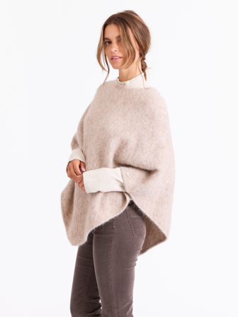 Jean Paul Femme - Hanne poncho - Dame - Grå - Tilbehør - ONESIZE