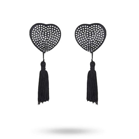 TOYZ4LOVERS Heart Shine Nipples Tassels Black - Sexleker Vuxen: Rollespill