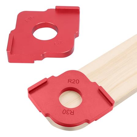 R-vinkelmal med avrundede hjørner, halvfilét, rask posisjonering, trebearbeidingsverktøy