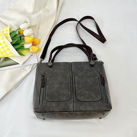 2025 Ny europæisk og amerikansk mode skuldertaske dame stor kapacitet retro dame tote taske simpel crossbody taske