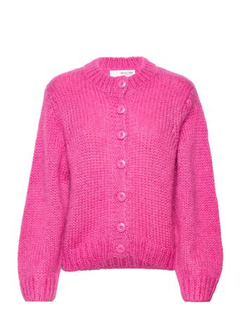 Slfsuanne Ls Knit Short Cardigan B Strikkegenser Cardigan Rosa Selected Femme