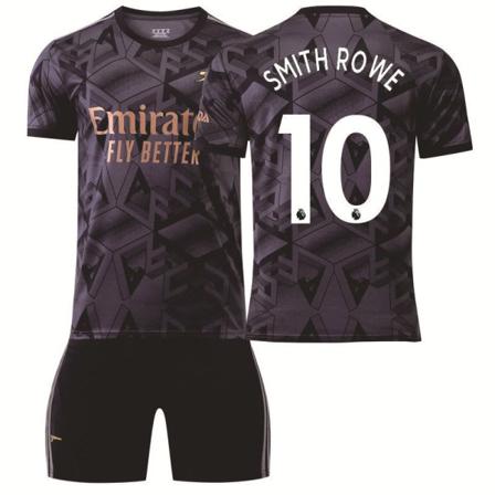22-23 Arsenal vieras musta nro 7 Saka 9 Lacazette 19 Pepe 14 Aubameyang jalkapalloasu setti No socks size 10 Children's size 16