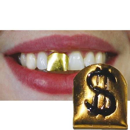 Guldtand Tanddesign Med Dollartecken Guld One Size
