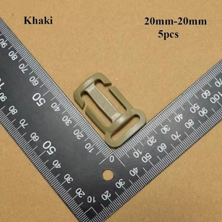 5 stk Tri Glide Slider Ladder Lock Spenner KHAKI 20MM-20MM
