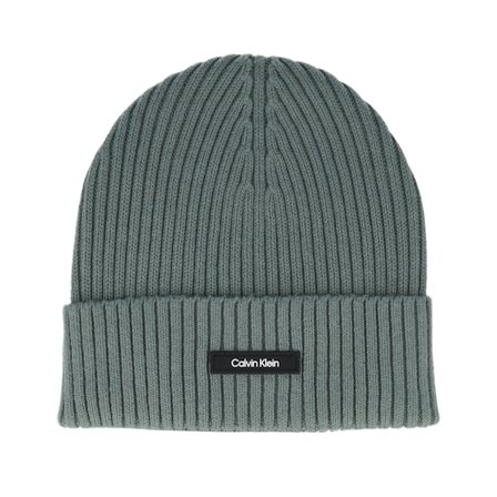 Calvin Klein - Vihreä cuff Beanie - Classic Cotton Rib Beanie Dark Forest Cuff @ Hatstore