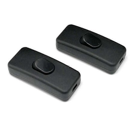 2 kpl Lampun kytkin Johdon sisäinen kytkin Yöpöytälampun torpedokytkin Keinukytkin pienille laitteille tai lampulle