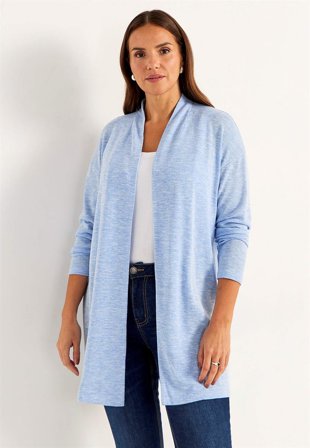 Cellbes of Sweden - Öppen cardigan - blå / melerad - för damer - 34/36