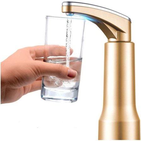 Elektrisk vattenpump för 5-gallon hinkar, 2.16" och 1.5" diameter flaskor (Guld)