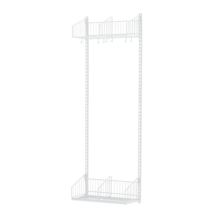 Garderobe TRÅD, grunnseksjon, vegghengt, B600 mm, hvit