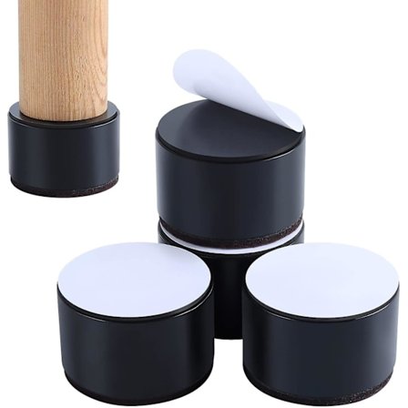 Sängförhöjare Möbelförhöjare Lägg till 5 cm höjd Massivt stål Stöd 4500 kg, Bordsförhöjare, Stol- eller sofförhöjare, Set med 4 möbelförhöjare