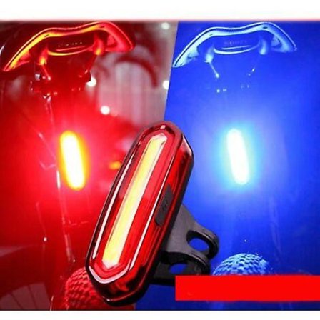 Kraftfullt cykelbakljus, Uppladdningsbart USB-LED-cykellampa med 6 lägen konstant ljus/blinkande