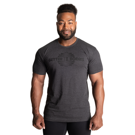Better Bodies Recruit Tee, Dark Grey Melange