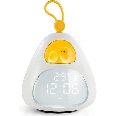 Digital vækkeur Fuglerede Dæmpbar LED Natlampe Genopladelig Vækkeur