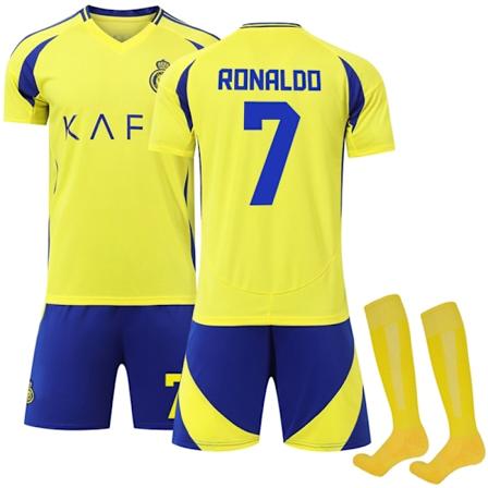 2024-2025 Al-Nassr FC fotballdrakter for barn nr. 7 Ronaldo-Xin 28