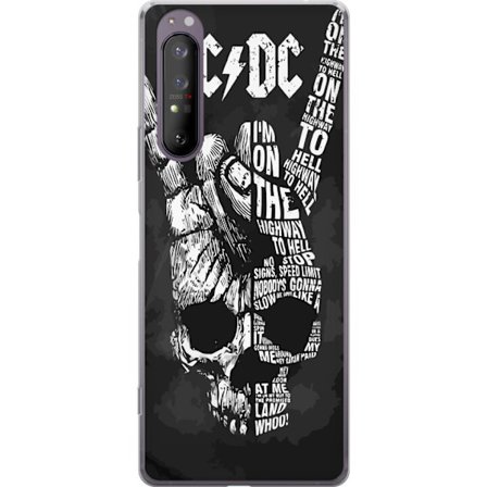 Kompatibelt Mobilskal till Sony Sony Xperia 1 II AC DC Rockband Musik Gitarr