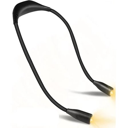 Genopladelig læselampe til nakken, 3 farver øjenbeskyttelse LED natlampe rundt om halsen håndfri, 1000mAh nakkelampe til læsning, camping, syning