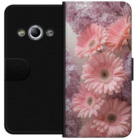 Kompatibelt Lommeboketui til Samsung Galaxy Xcover 3 Blomsterdesign Rosa Blomster