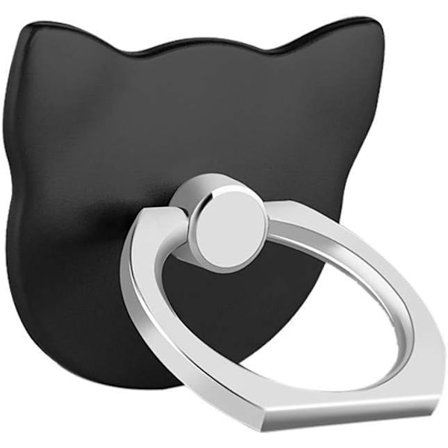 Telefonringhållare, mobiltelefonfingergrepp, telefonringgrepp för alla smartphones (svart)