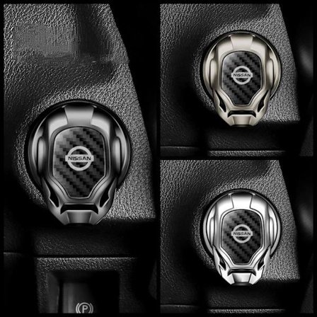 1 st. Start-/Stoppknappskydd för Nissan Motor Start-/Stoppknappskydd Push Start-knappskydd Tändningsdekoration Skyddande Skydd Universal Knapp
