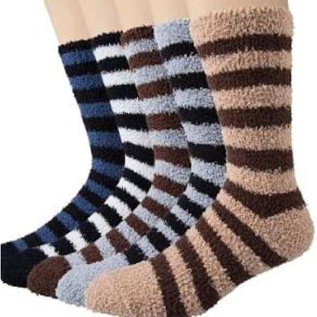 5 Par Herre Myke Tøffelsokker Høy Elastisitet Vinter Super Varme Sengesokker