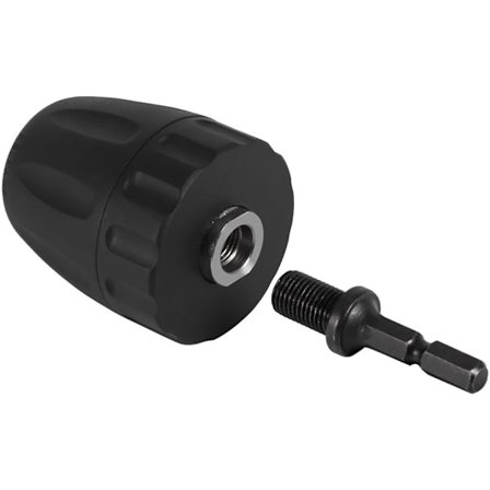 Sekskant chuck, bor sekskant chuck adapter sekskant skaft bor chuck 3/8-24UNF 0,8-10MM nøkkelfri bor chuck patron 1/4'' sekskant skaft stang adapter