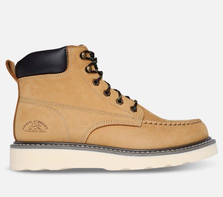 Skechers x John Deere Arbejdsstøvler Herre - Kadmiel Grand Creek - Natur - Str. 46 med Memory Foam