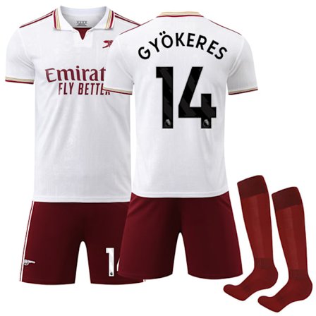25-26 Arsenalin Andra Vieraspeliasu Lapsille Aikuisille Jalkapallopaita Nro.14 Gyökeres-FF1-