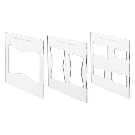 3x til sommerfugleindlæg dekorative skabeloner til reparation af træmøbler Reinfore