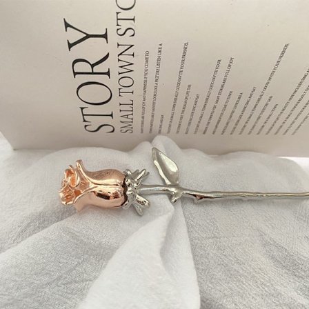 Metallrose hårnål kvinner hodeplagg daglig minimalistisk frisyre hårtilbehør