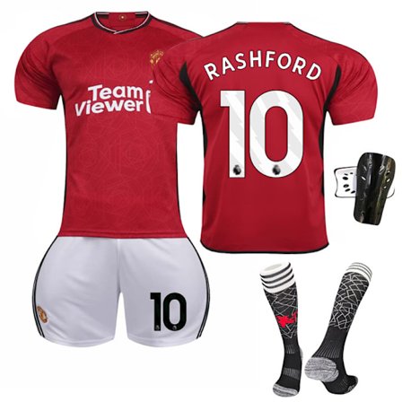 23-24 Manchester United hemtröja Red Devils fotbollströja set nr 10 Rashford 21 Anthony 25 Sancho 7 Mount
