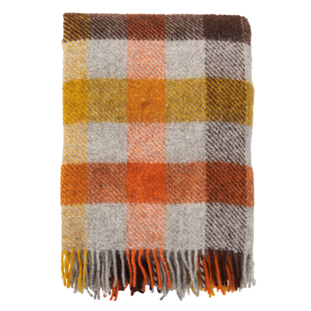 Klippan Gotland ullpläd 130x200 cm Multifärgad Filtar & plädar Gul 130 x 200 cn