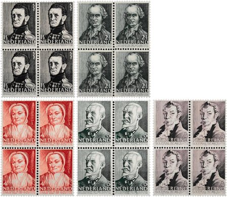 Holland 1941 - NVPH 392-396 - 4-blok - Postfrisk