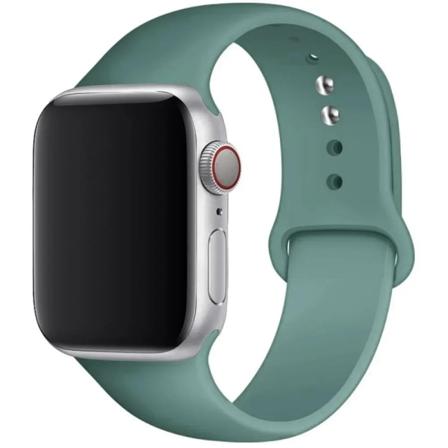 Silikonrem för Apple Watch Band 44 mm 40 mm 45 mm 41 mm 49 mm 42 mm 38 mm 44 45 mm armband iwatch series 6 se 3 4 5 7 8 Ultraband 48 Pine green 38mm-