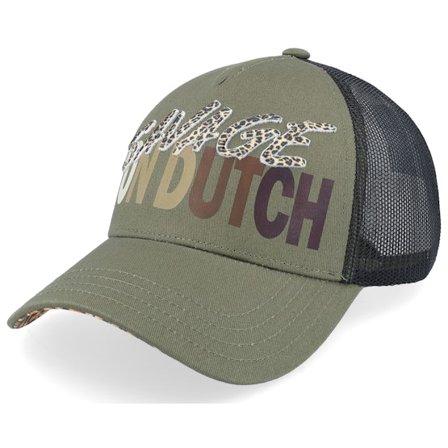 Von Dutch - Green - trucker - Cap - Screen Print Black/Dark Green A-Frame Trucker - Hatstore