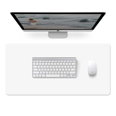 Skriveunderlag 80x40cm Læder Hvid hvid