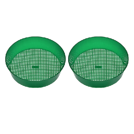 2 stk Grønn Jordsikt Jordsifter Plast Hage Riddle Kompostsikt Grønn 20,5x5,5cm Green 20.5x5.5cm