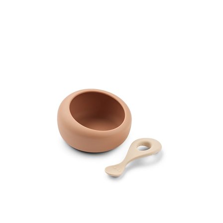 LIEWOOD Sparia Bowl w. Spoon Tuscany Rose Apple Blossom, Børn & Forældre, Service, Tallerkener Og Skåle