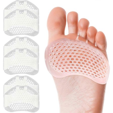 Metatarsal Pads Kvinner Menn 3 Par, Gjenbrukbar Gel Ball av Fotpute for Kvinner Høyhælte Sko, Fotputer for Smertelindring