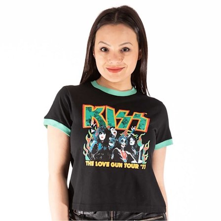 Kiss Dam/Dam St Paddy ́s Ringer Crop Top S Svart/Grön
