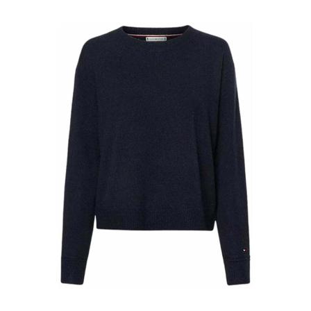 Tommy Hilfiger, Round-neck Knitwear Niebieski, Kobieta, Rozmiar: M