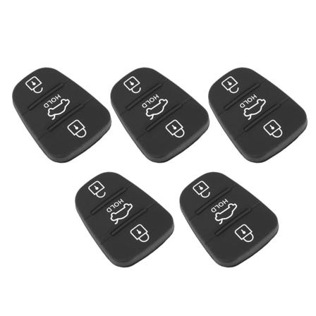 5 kpl Vaihdettava kumi 3-painikkeen avaimen kaukosäätimen kuori Sopii Hyundai Fit for Kia (kirjaimella)