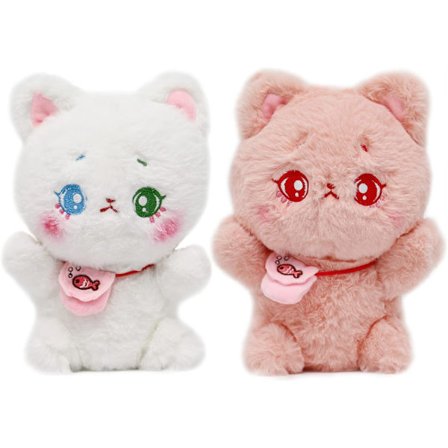 2 st Söt katt gosedjur plyschleksak (katt-2 st)